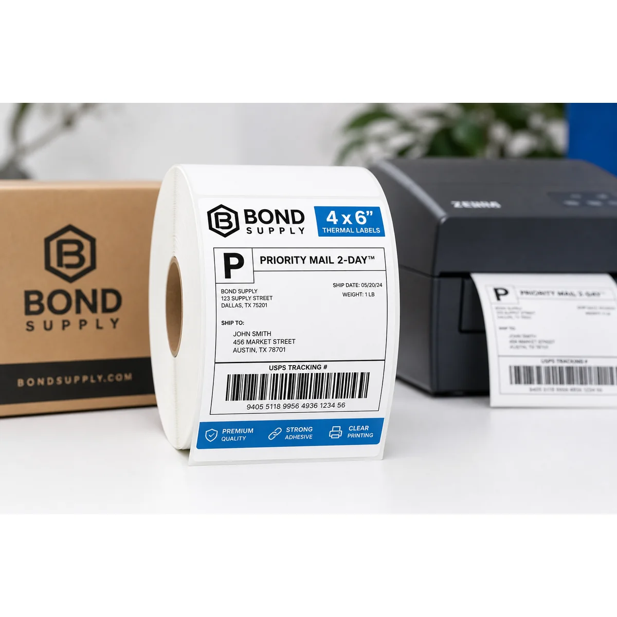4×6 Thermal Shipping Labels — 500 Pack